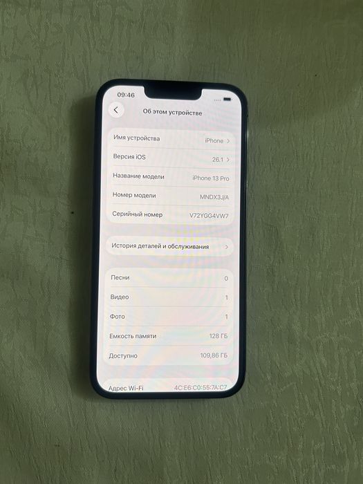 Iphone 13pro 128gb 100%