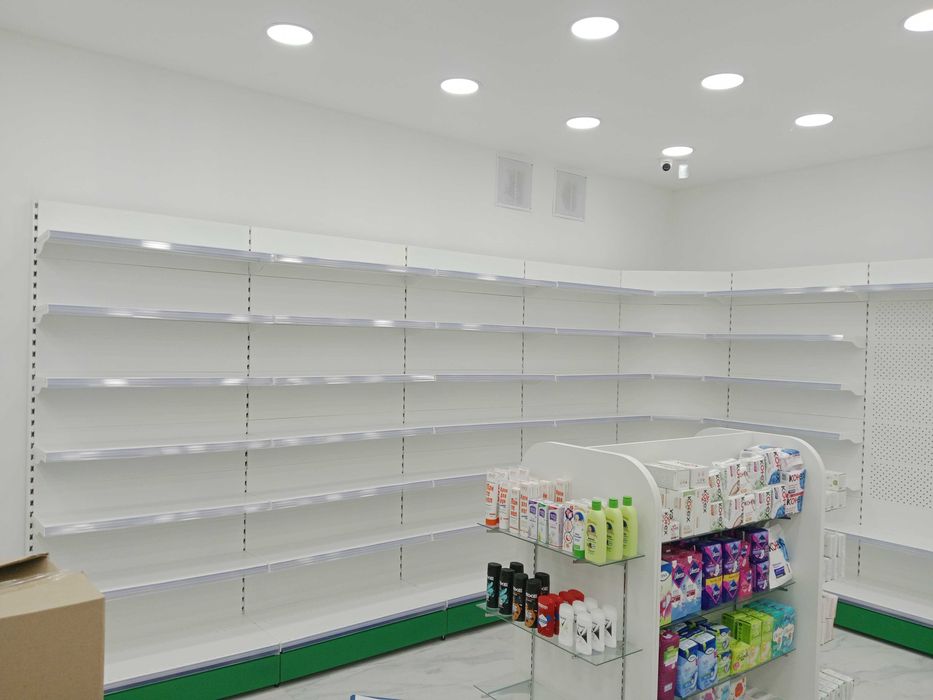 Торговые стеллажи из металла, стеллаж продовольственный магазин