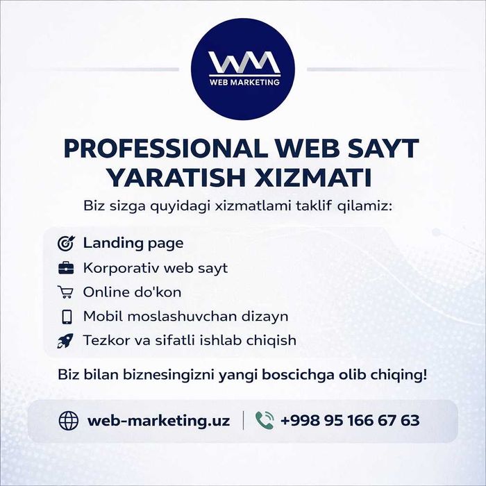 Sayt yaratish | Сайт йаратиш | Разработка сайтов