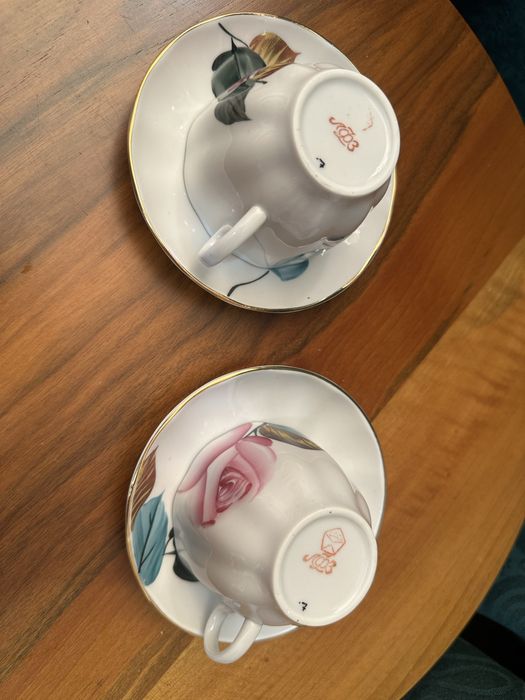 Руски/съветски сервиз “Сватбен подарък” или “Рози” на ЛФЗ Ломоносов