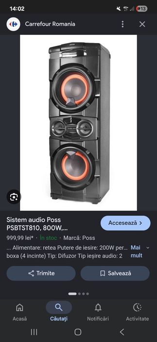 Schimb boxă POSS,ca si nouă