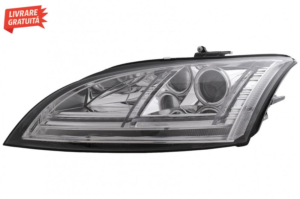 Faruri Xenon LED DRL Audi TT 8J (2006-2010) Crom Semnal Dinamic