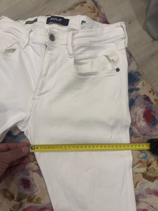 Бели Мъжки дънки Replay slim fit