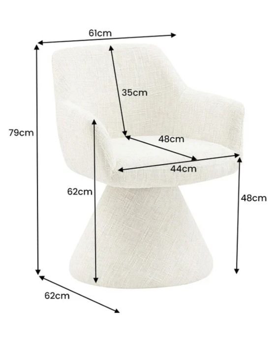 NOU/ Ambalaj original/ 2 Scaune dining/ fotolii rotative de design „Ambiendo” – chenille gri