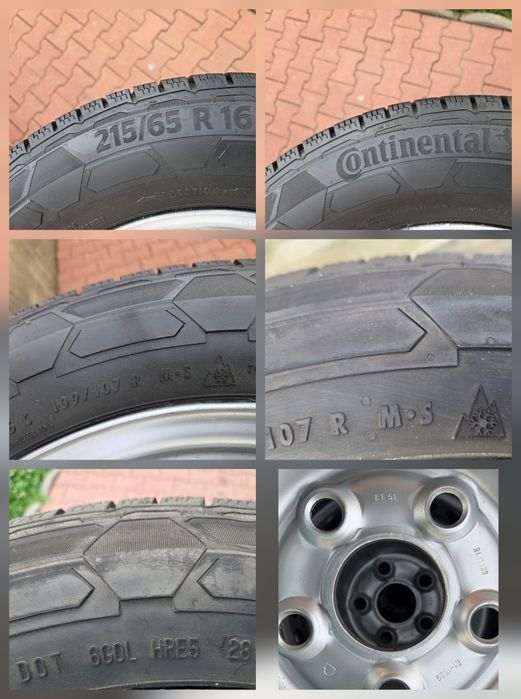 Anvelope 215/65/R16C - M+S  = jante VW T5-T6 = 5×120