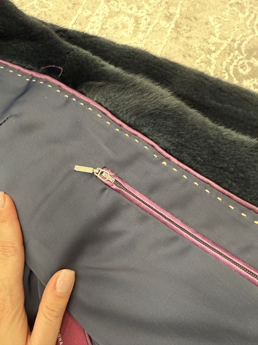 Норковая шуба с капюшоном