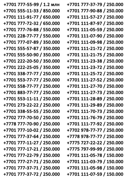 Продам красивые номера