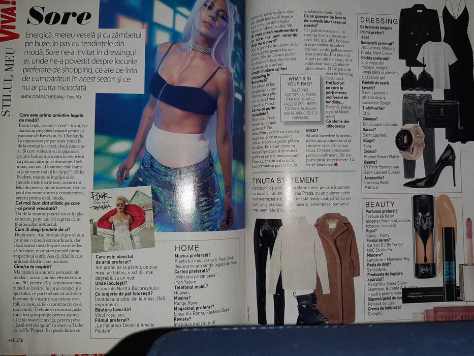 Revista Viva cu Alexandra Dinu Mutu pe coperta