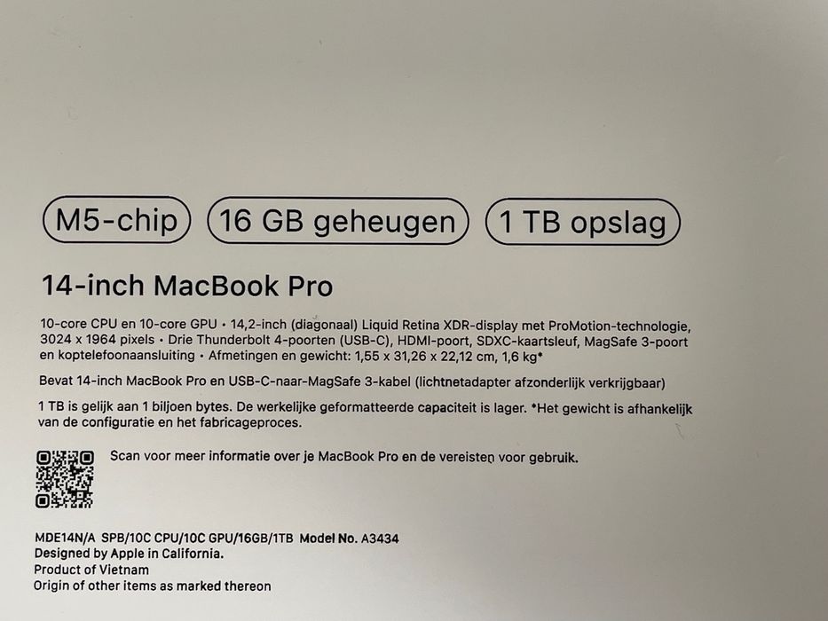 НОВ! Macbook Pro 14" М5