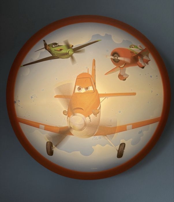 Осветление (таван,стена,прожектор) детска стая Диски Самолети Planes