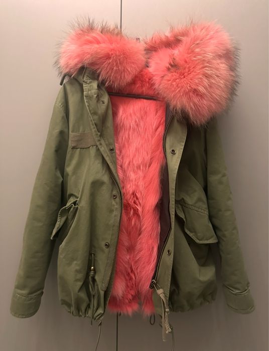 Парка с естествен косъм от лисица
