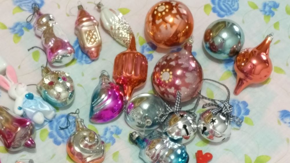 Продам ёлочные игрушки, прищепки и мягкие новогодние украшения, советс