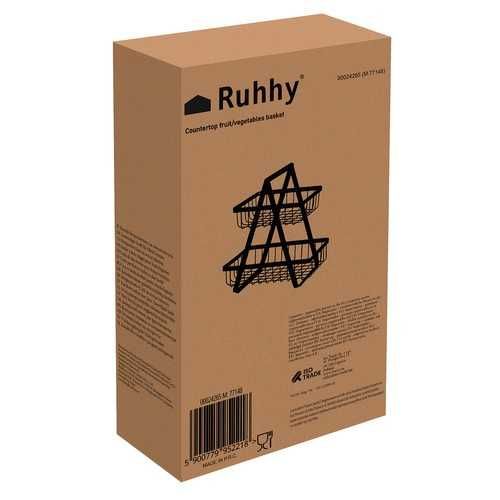 Двуетажна метална кошница за плодове/зеленчуци, Ruhhy