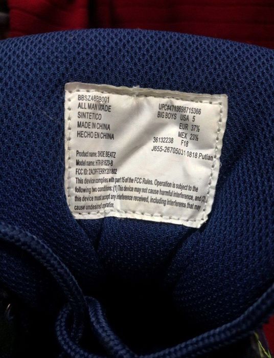 Из США, подростковая обувь, бренда BEATZ BOYS SHOES SZ24 BLUETOOTH