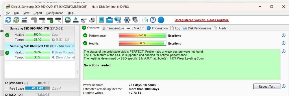 SSDSAMSUNG 860 QVO, 1TB, SATA3, 2.5", MZ-76Q1T0