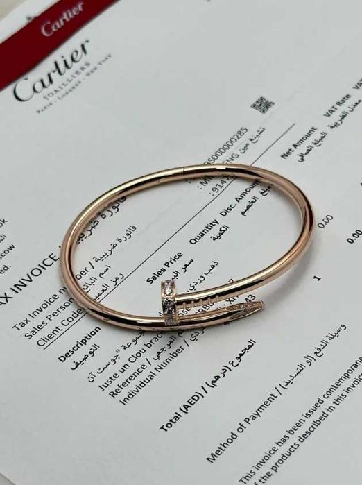 Brățară Cartier Juste Un Clou (Cui) cu cristale - nouă, în cutie