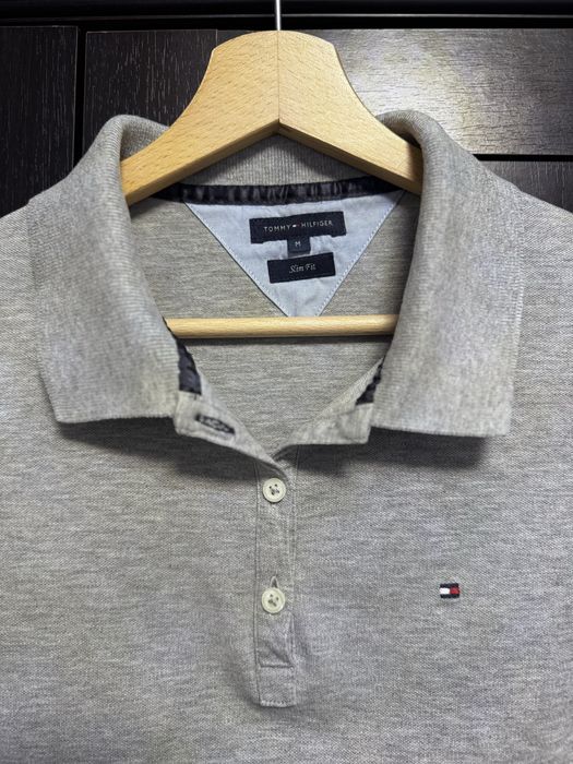 Tricou dama gri Tommy Hilfiger masura M slim fit