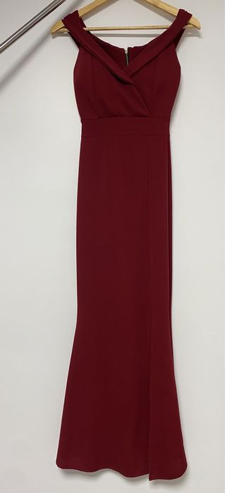 Rochie lungă, visinie, mărimea S/M