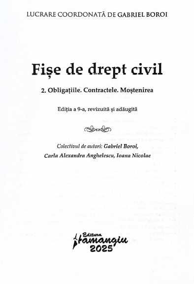 Fise de drept civil- G. Boroi ed. a 9-a 2025-PDF