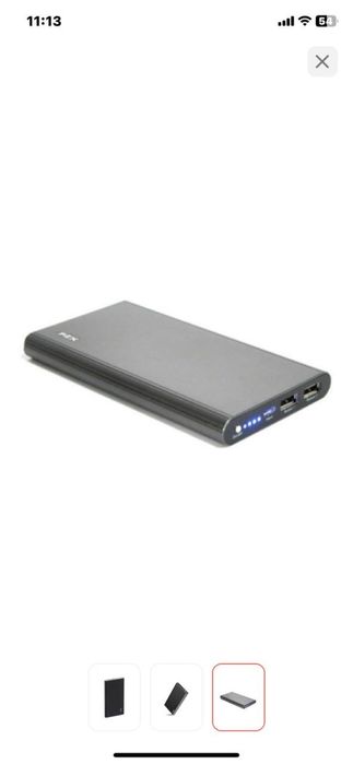 Power Bank PZX (внешний аккумулятор), черный — тонкий и мощный