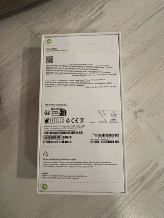 Apple iphone 17 pro 256 GB  blue