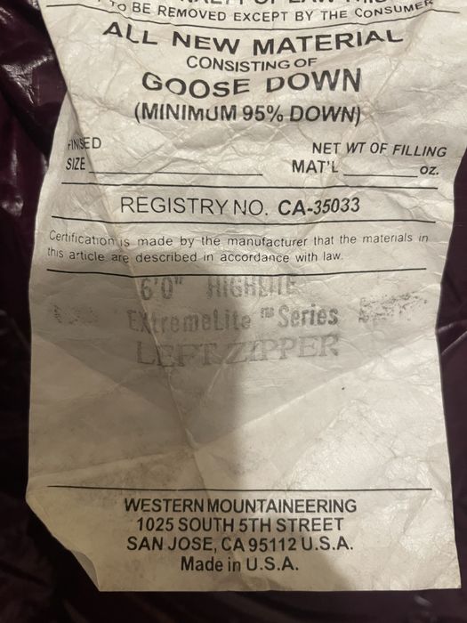 Sac de dormit puf ultraușor Western Mountaineering HighLite 2°C exped