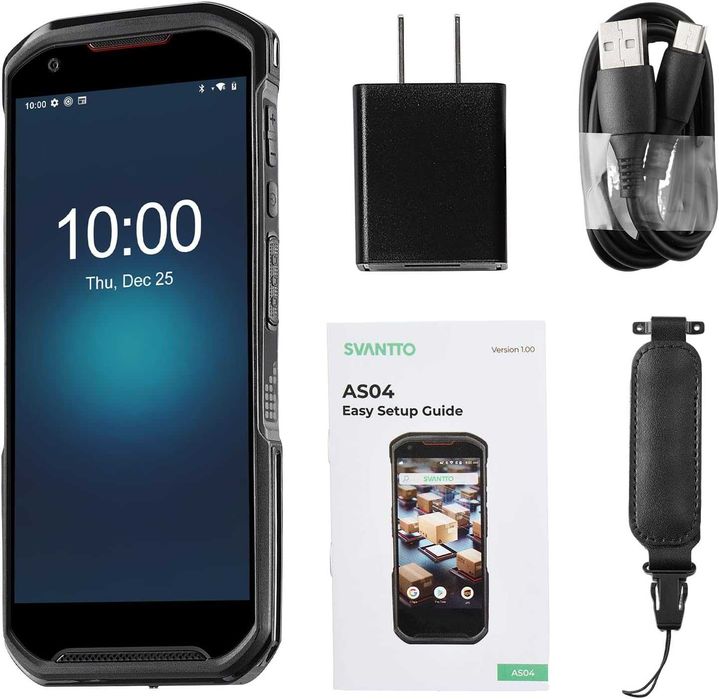 Баркод скенер SVANTTO Android 13 – Професионален PDA за WMS/ERP (1D/2D/QR, 6GB RAM, IP66)