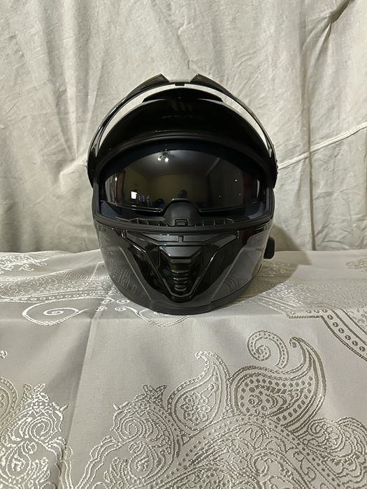 Casca MT Thunder 4 SV XL + viziera silver+ intercom montat