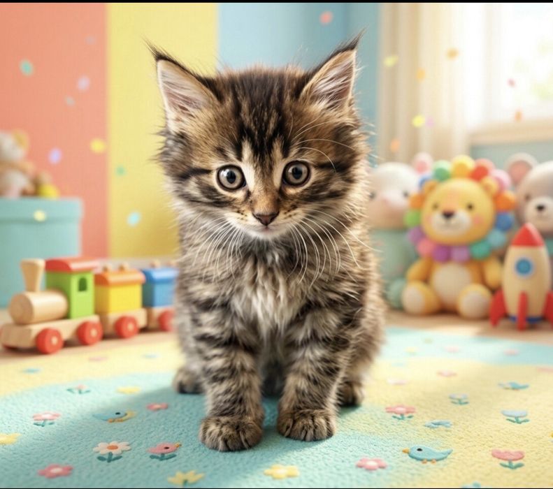 Майн-кун котята очень умные