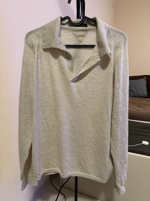 Луксозен мъжки пуловер PRADA – 100% Кашмир (Размер 52 / L-XL)