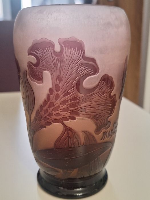 Sticla semnata Montesey art nouveau