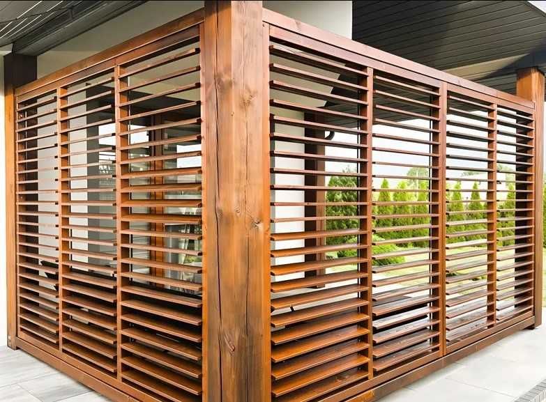 Жалюзи, ламелно, за тераса, ограда, балкон и прегради 120×60