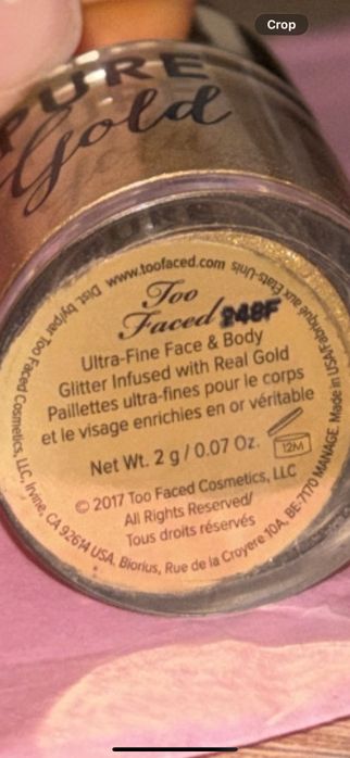 Sclipici față și corp TOO FACED pure gold