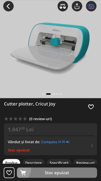 Vând Cricut Joy aproape nou