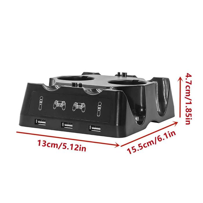 4 In1 Док станция Controller Dock Station Playstation PS4 PSVR VR Move