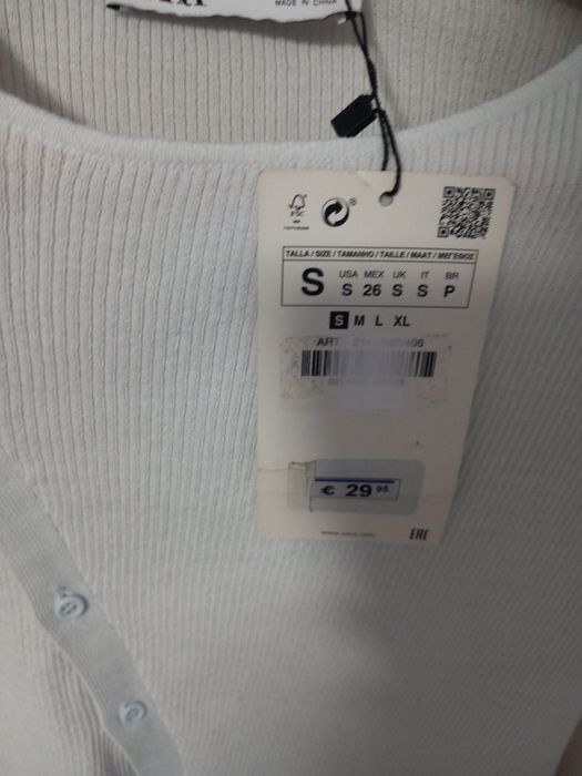 Cardigan baby blue cu năsturei măsură S Zara