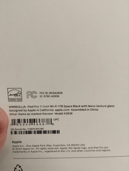 iPad Pro 11inch M4 Nano