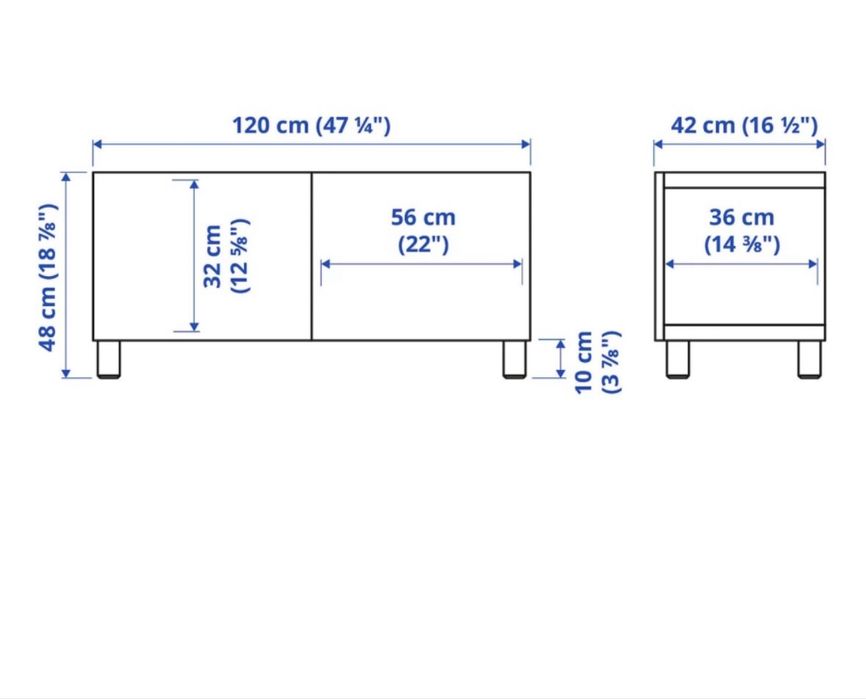 Тумба IKEA BESTA (3 модуля)