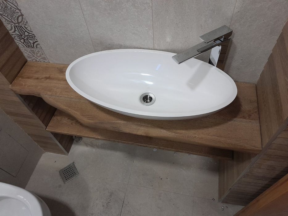 плот за баня от масивна дървесина