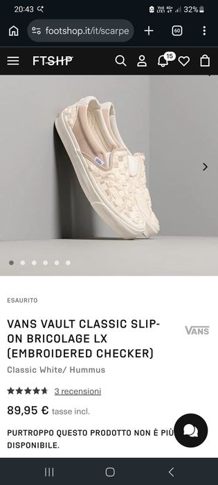 Vans Vault Classic Slip-On Bricolage LX (Embroidered Checker)