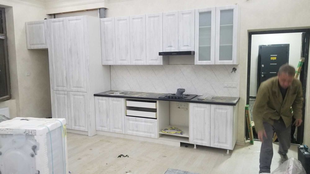 Кухни шпон крашеный мдф