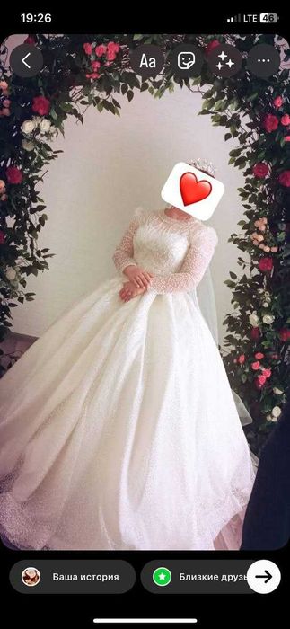 Свадебное платье с фатой