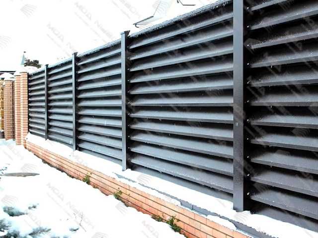 Забор жалюзи металлический