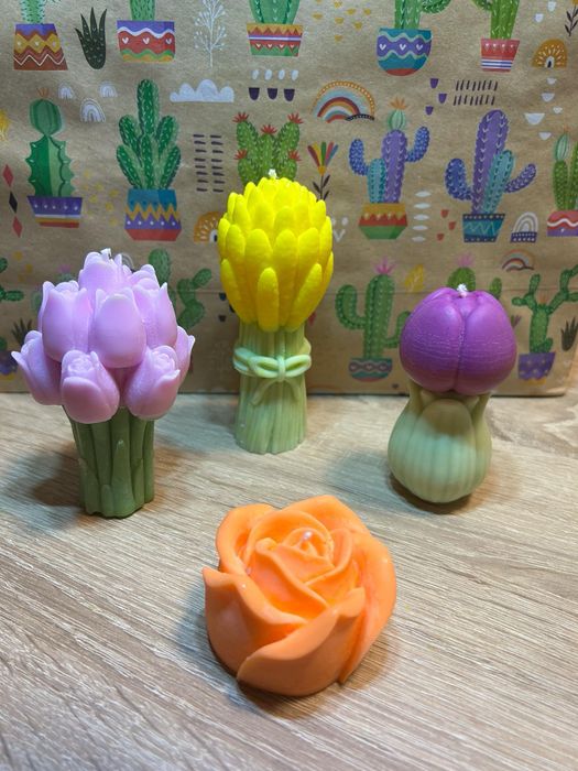 Свещи от пчелен и соев восък