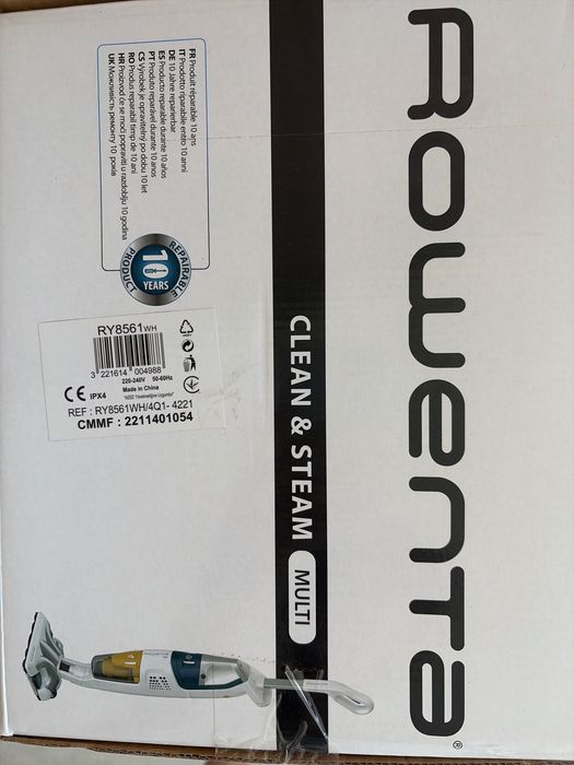 Rowenta Clean & Steam Multi RY8561WH — вертикална прахосмукачка + парочистачка 3 в 1.
