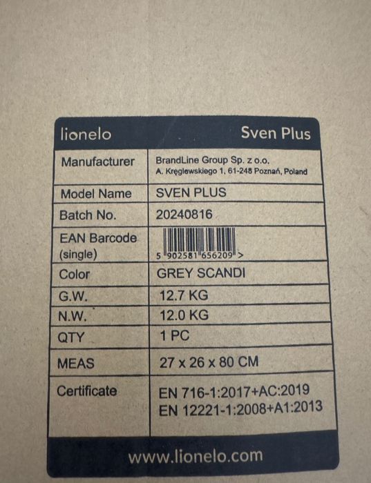 Patut pliant Lionelo Sven Plus, Nou