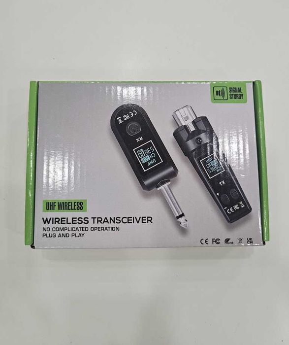Upgrade D Version 2.4GHz Wireless XLR Transmitter & Receiver – безжична система за микрофони, миксери и инструменти (1 Receiver + 2 Emitters)