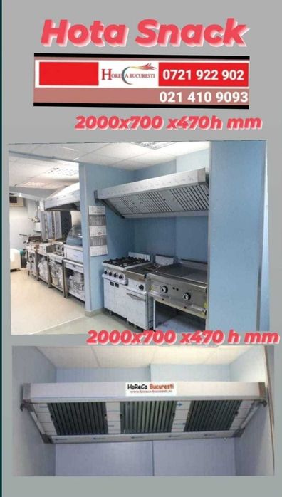 HOTA inox Perete FABRICA / Hota Inox Centru / Hota inox Snack Block