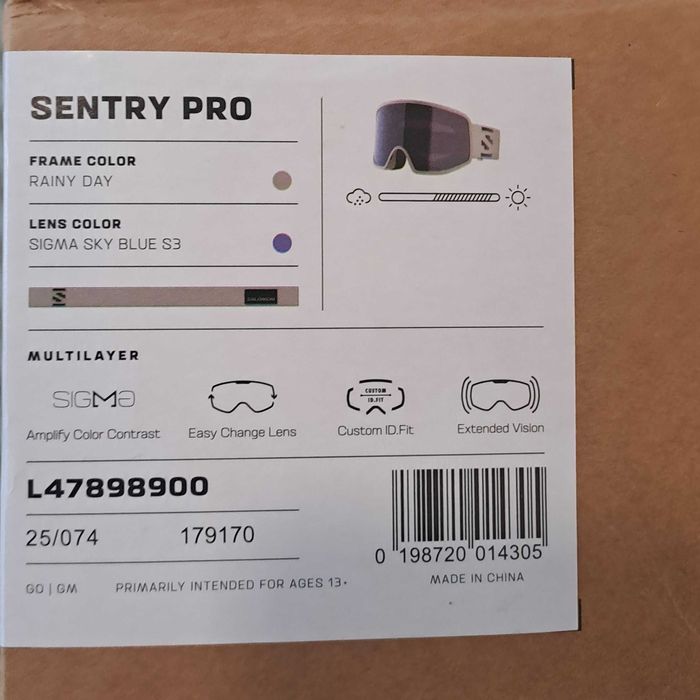 Ски Очила Salomon Goggles Sentry Pro Sigma Rainyday/Sb