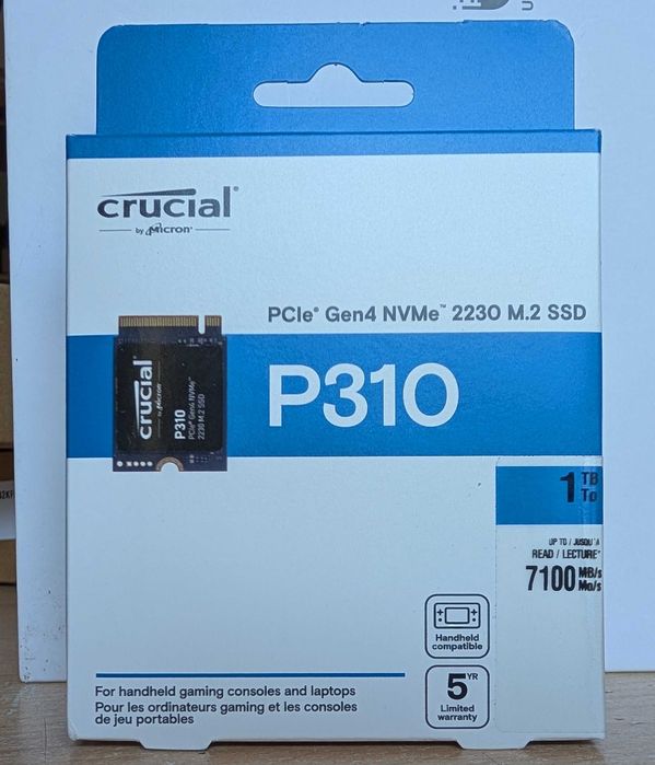 SSD Crucial P310, 1TB, PCI Express 4.0 x4, M.2 2230, sigilat